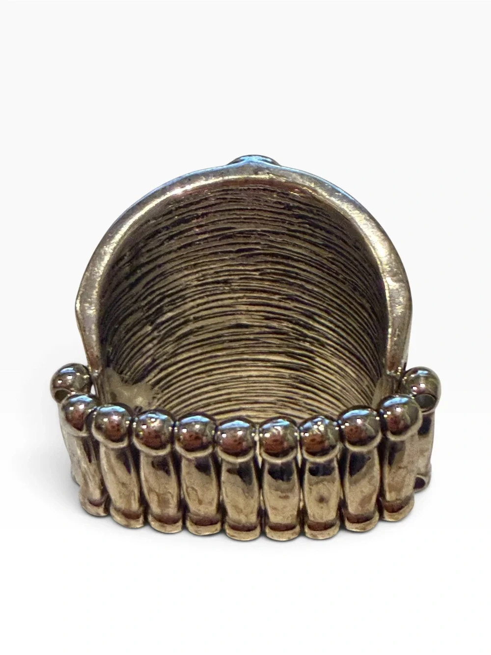 Turquoise Color Stretch Ring Silver Tone Western Boho Southwestern Statement 7